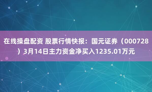 在线操盘配资 股票行情快报：国元证券（000728）3月14日主力资金净买入1235.01万元